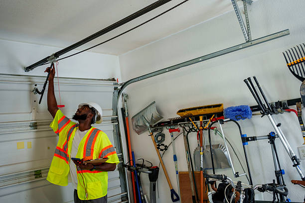 Professional Garage Door Panel Replacement technician working in Newburg, WI